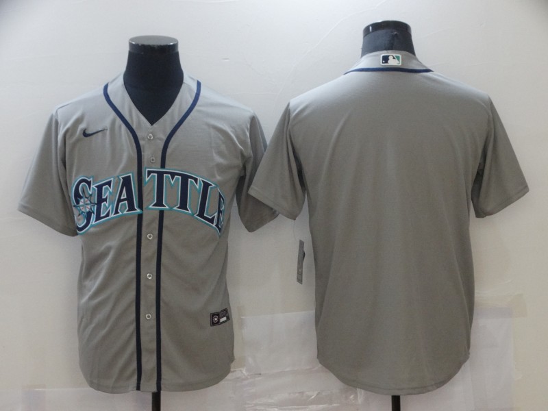 Men's Seattle Mariners Gray Blank Jersey